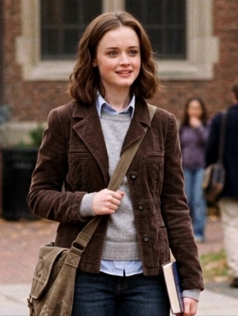 Lady Hathaway L Vintage Y2K Casual Preppy Rory Gilmore Velvet Utility Blazer